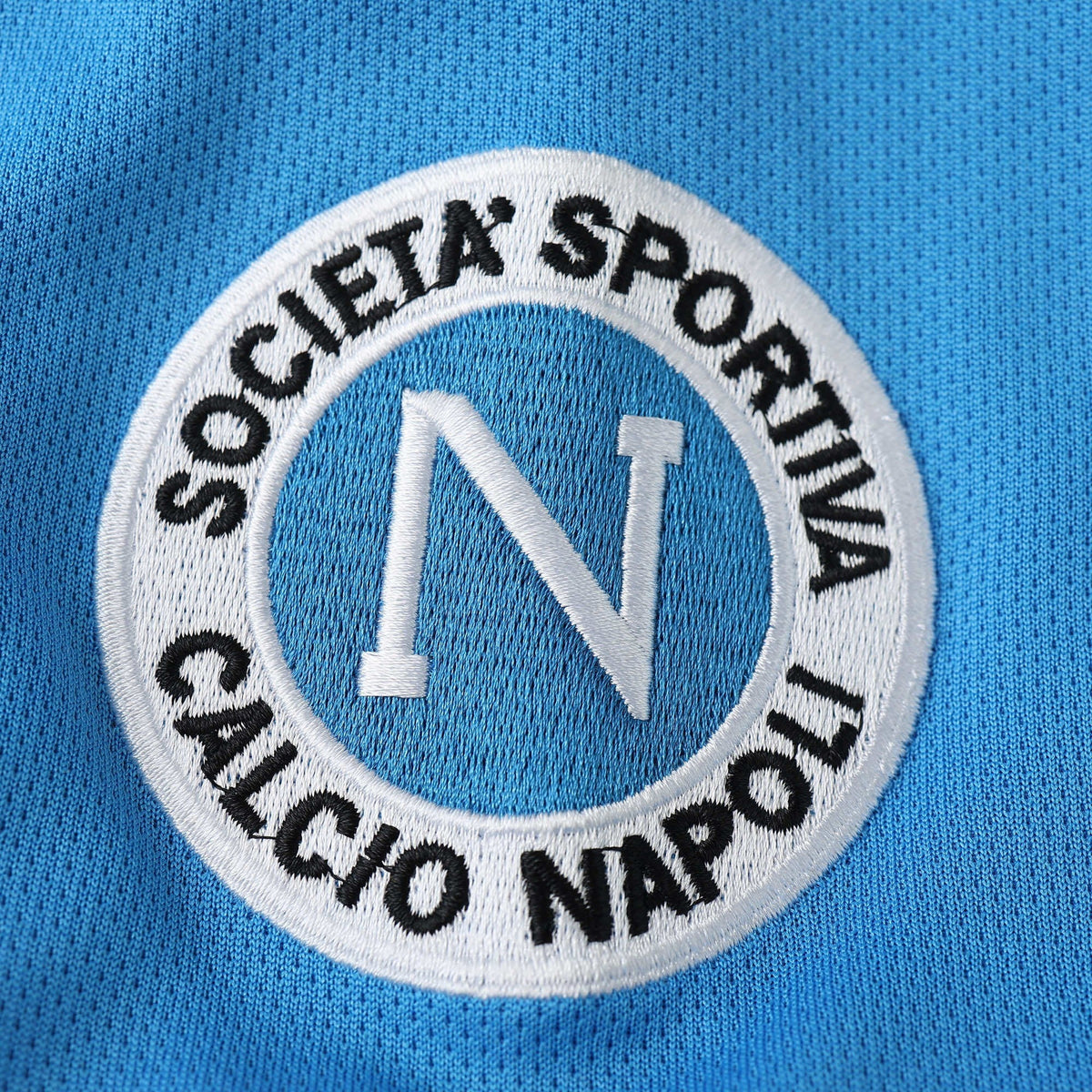 Elite Retro Kits Napoli 1987/88 home shirt featuring the embroidered sky blue and white circular club crest.