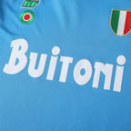 Elite Retro Kits Napoli 1987/88 sky blue home football shirt featuring Buitoni sponsor and Scudetto shield detail