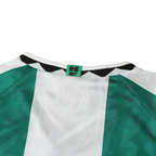 Elite Retro Kits Nigeria 1996 home football shirt featuring green and white panels with a black and white collar detail