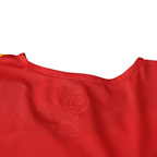 Elite Retro Kits Portugal 2004 home football shirt in iconic red mesh fabric with green and yellow collar detail