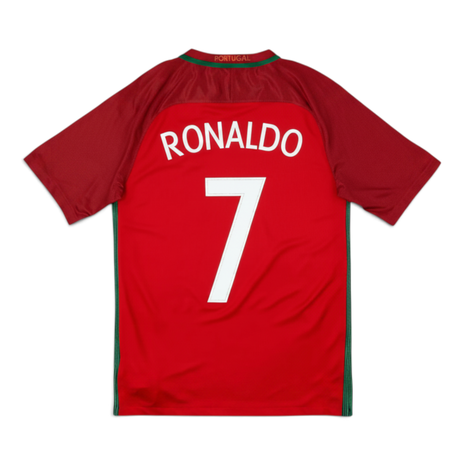 Elite Retro Kits Portugal 2016 home football shirt with Ronaldo number 7 on the back in red