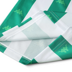 Elite Retro Kits Real Betis 1996/97 home shirt featuring green and white stripes with repeated Kappa shoulder logos