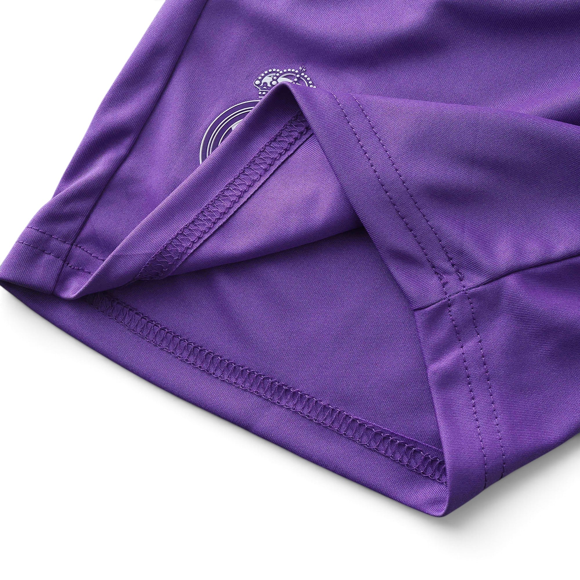 Elite Retro Kits purple Real Madrid 2016/17 away kids kit jersey hem detail with embroidered club crest