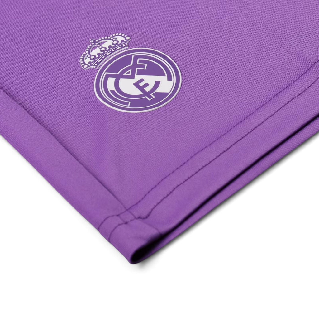 Elite Retro Kits Real Madrid 2016/17 away kids kit featuring the iconic purple fabric and club crest detail