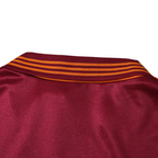 Elite Retro Kits Roma 1992-94 home shirt collar featuring classic giallorossi red fabric with yellow striped trim