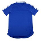 Elite Retro Kits FC Schalke 04 2000/02 royal blue home football shirt, back view with white collar and trim details.
