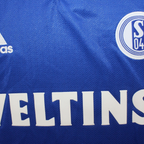 Elite Retro Kits FC Schalke 04 1998 royal blue home football shirt with white adidas logo and Veltins sponsor
