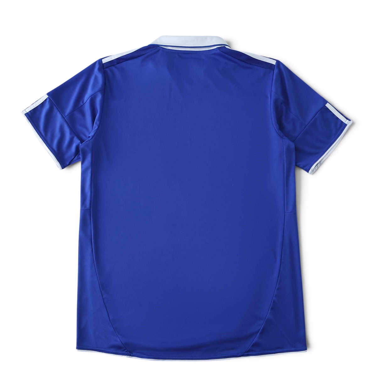 Elite Retro Kits FC Schalke 04 2010/11 royal blue home football shirt with white collar and trim, back view.
