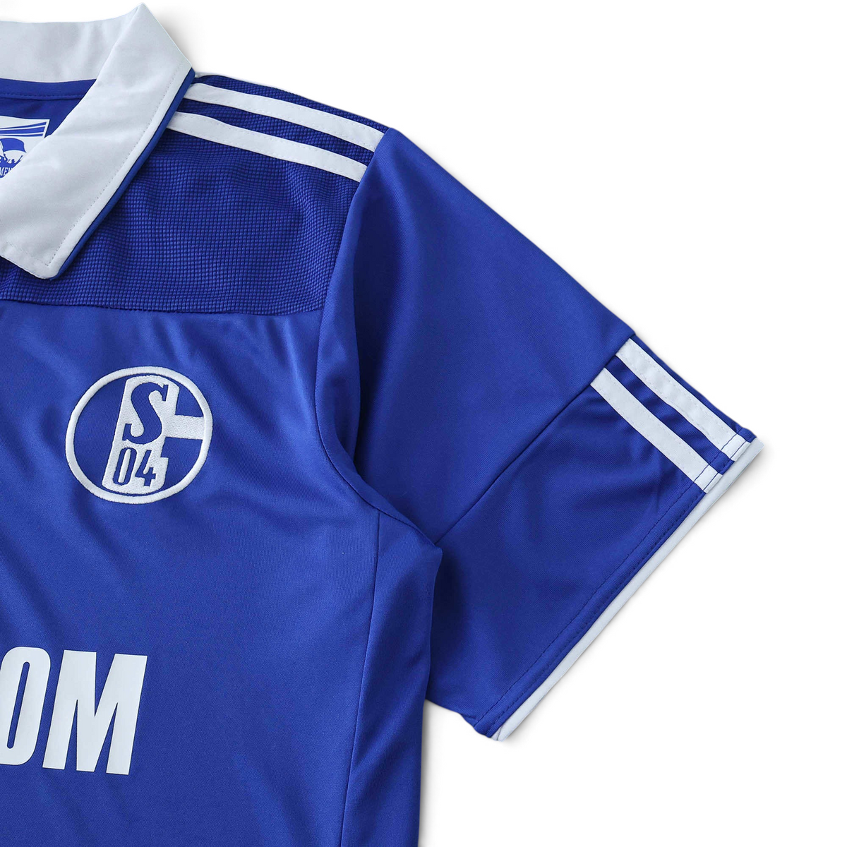 Elite Retro Kits FC Schalke 04 2010/11 royal blue home football shirt with white collar and sleeve stripes
