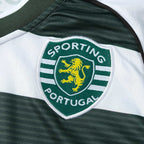 Elite Retro Kits Sporting Lisbon 2003 home shirt featuring the iconic green and white striped crest detail