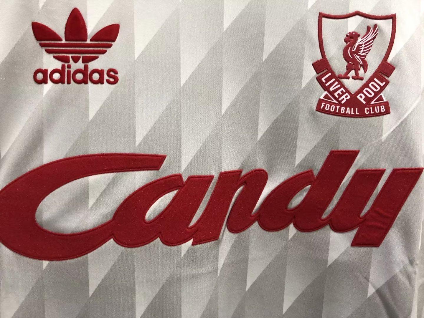 Liverpool 1989/91 Away Retro Football Grey CANDY