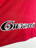 Red fabric with 'Gunners' logo in white and black