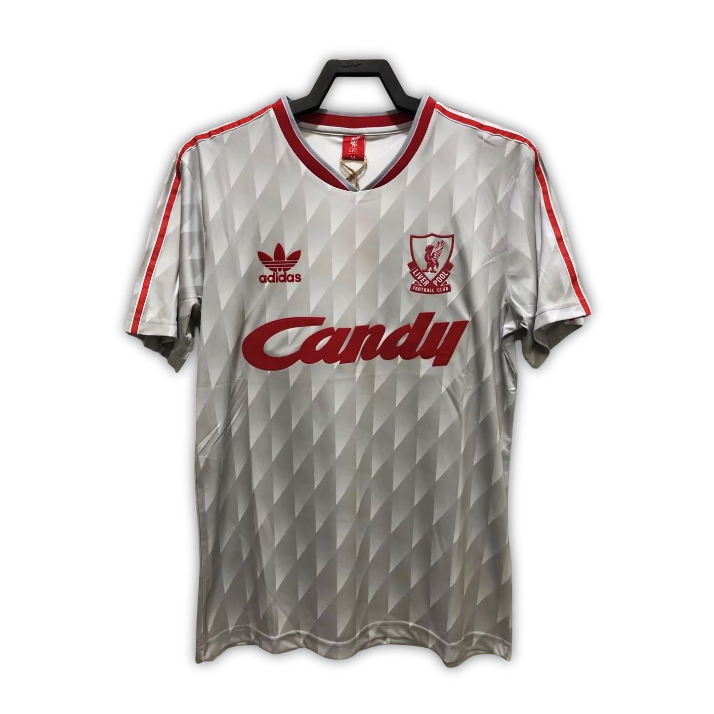 Liverpool 1989/91 Away Retro Football Grey CANDY