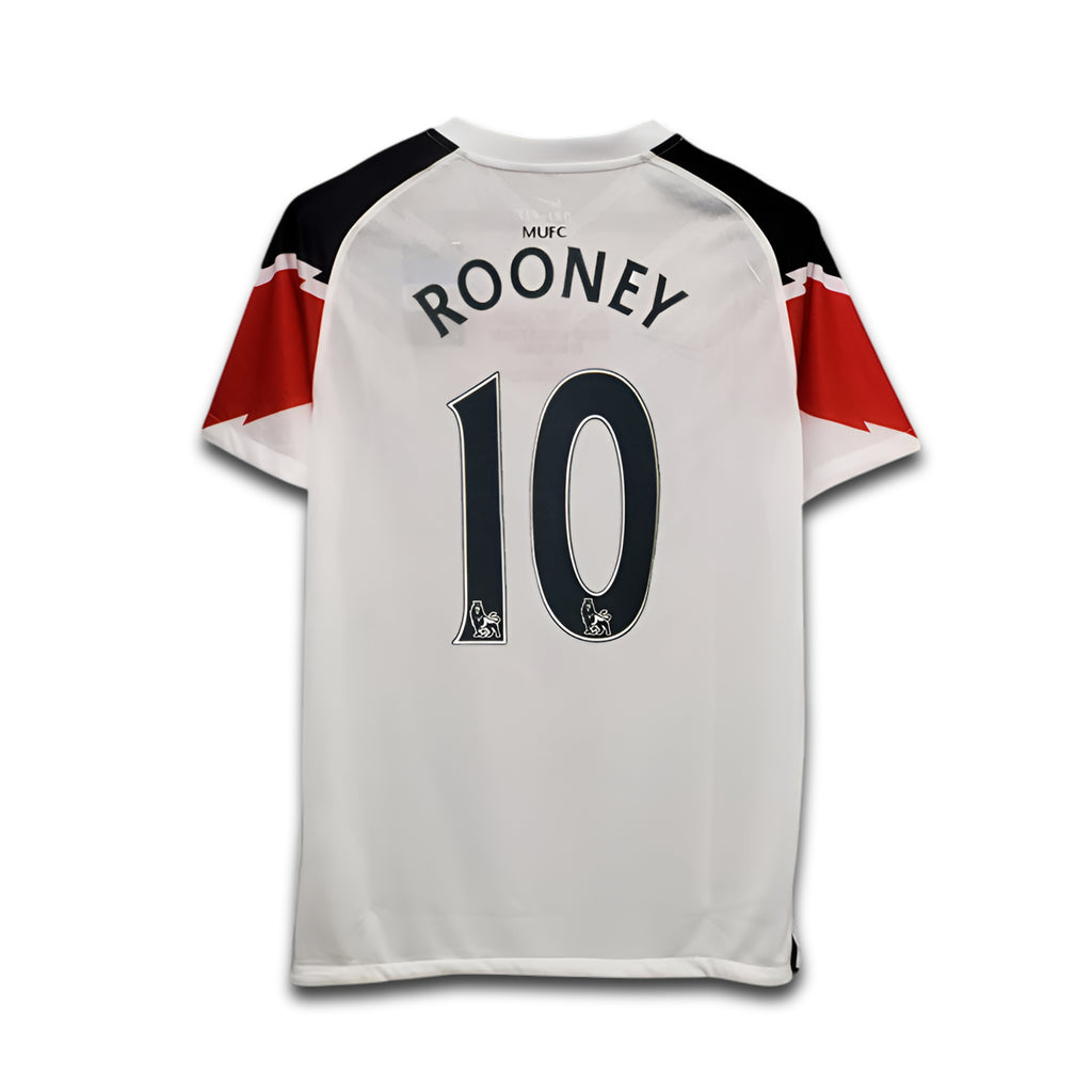 White sports jersey with red and black accents, featuring the name 'Rooney' and number '10'.
