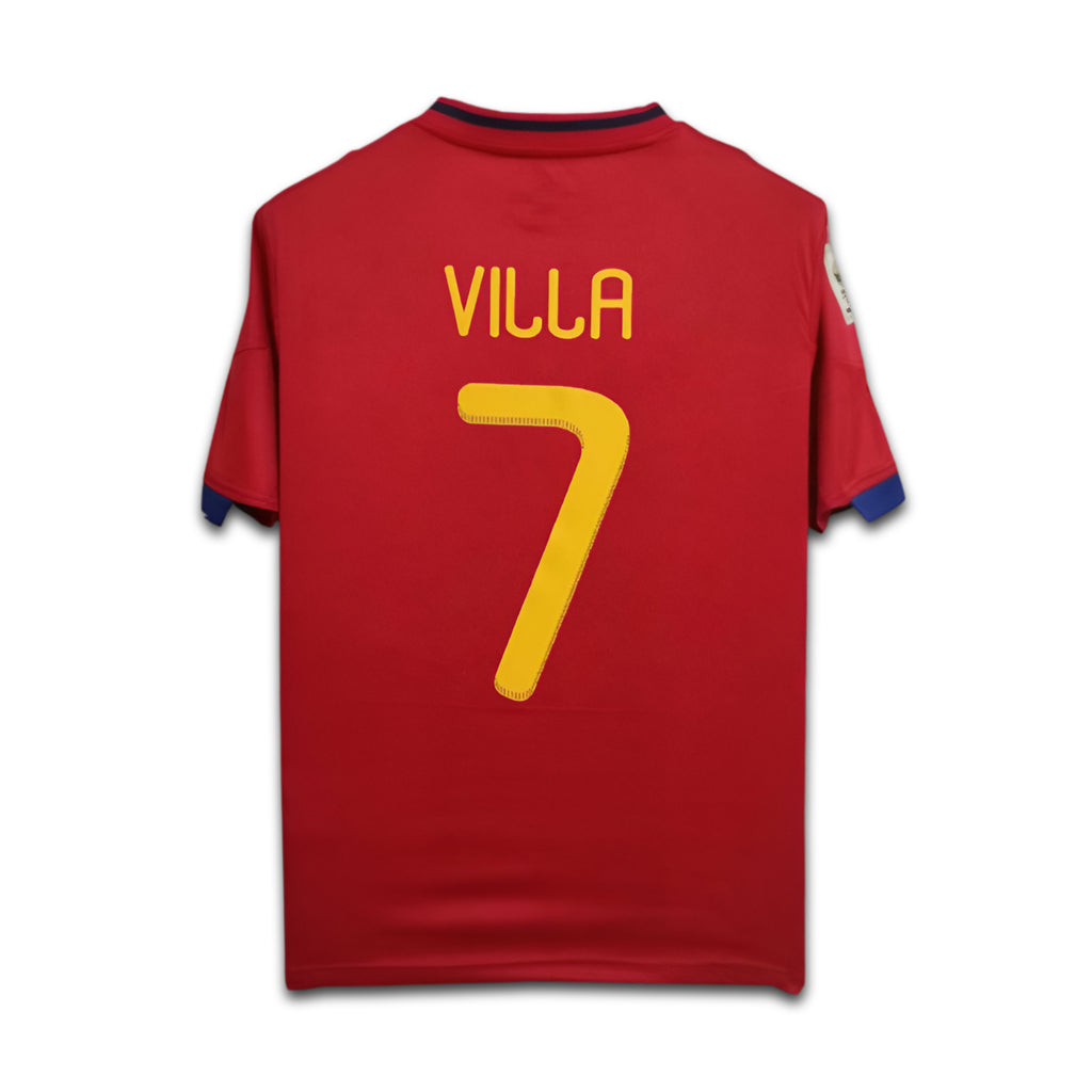 Red sports jersey with 'Villa' and number '7' on a white background
