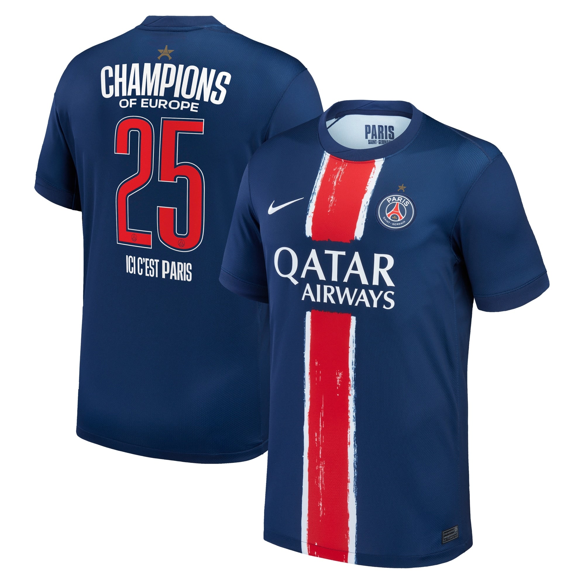 Paris Saint-Germain 2024/25 Champions League Winners Home Shirt