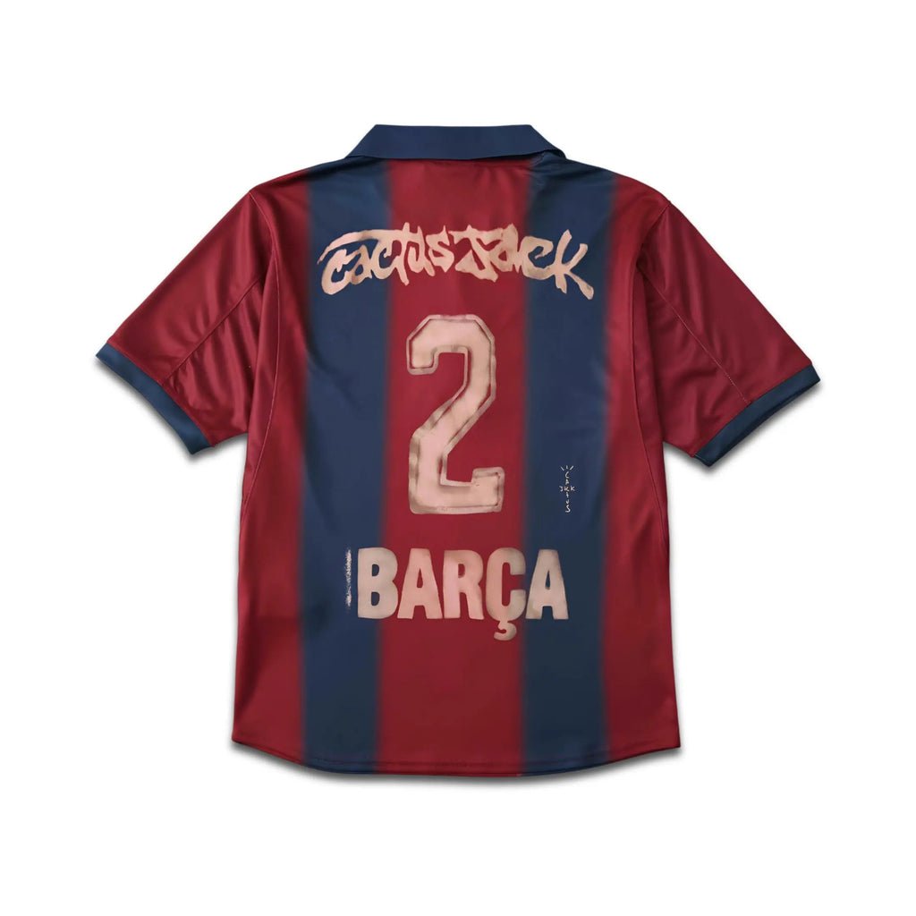 Barcelona Nike jersey collaboration with Travis Scott.